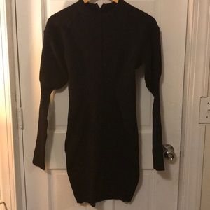 Aritzia body con stretch ribbed black dress S